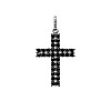 Gold or Platinum Cross Pendant with Colorless and Black Diamonds pan2964dndi