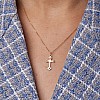 Gold or Platinum Cross Pendant with Black Diamonds pan3056