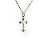 Gold or Platinum Cross Pendant with Black Diamonds pan3056