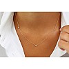 Gold Bezel Diamond Necklace col3134