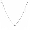 Gold Bezel Diamond Necklace col3134