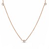 Gold Bezel Diamond Necklace col3134