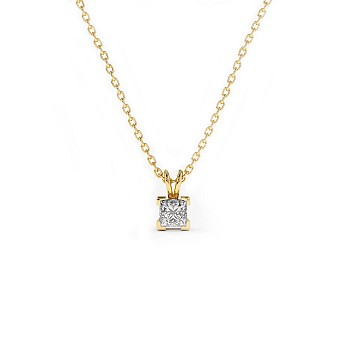 Square Diamond Pendant in Gold pan3137Dip