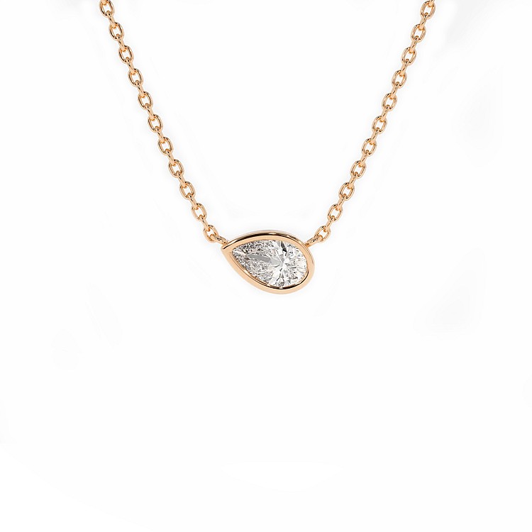 Gold Teardrop Diamond Pendant pan3142Dipa