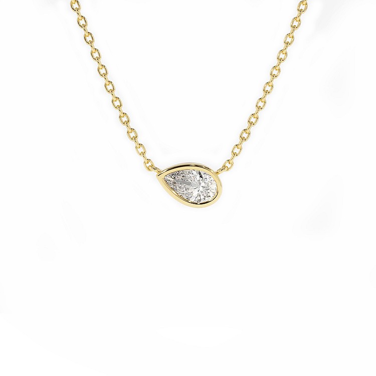 Gold Teardrop Diamond Pendant pan3142Dipa