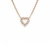 Gold Heart Pendant with Diamonds pan3146