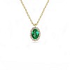 Entourage pendant pan3153Smdi in Gold with Oval Emerald and Diamonds