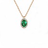 Entourage pendant pan3153Smdi in Gold with Oval Emerald and Diamonds