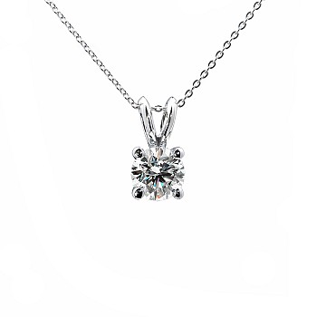 Solitaire Pendant in Gold with Colorless Diamond pan525