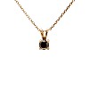 Gold Solitaire Pendant with Round Black Diamond pan525dn