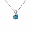 Solitaire Gold Pendant with Round Blue Diamond pan525db