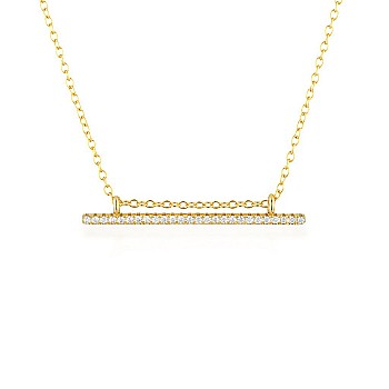 Gold Furniture Bar Pendant with Natural Diamonds pan559