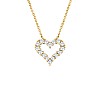 Gold Heart Pendant with Diamonds pan651759