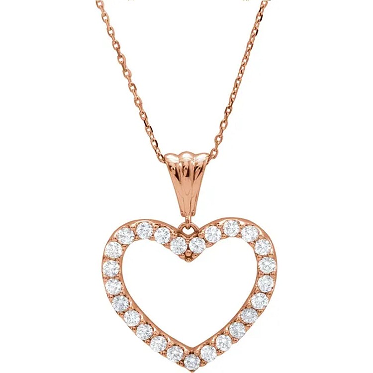 Heart pendant pan67533 in Gold or Platinum with Diamonds