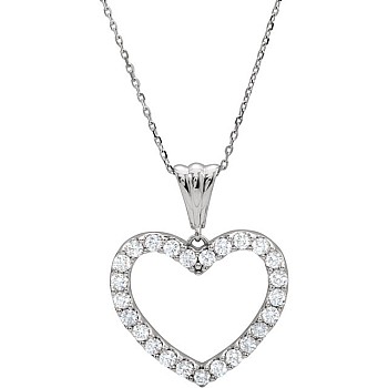 Heart pendant pan67533 in Gold or Platinum with Diamonds