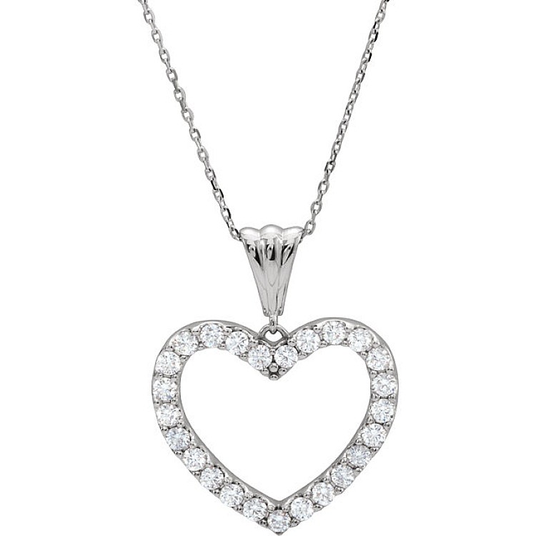 Heart pendant pan67533 in Gold or Platinum with Diamonds