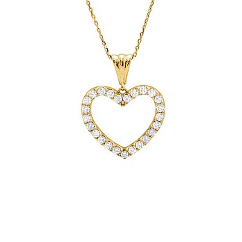 Heart pendant pan67533 in Gold or Platinum with Diamonds