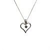 Heart pendant pan867dn in Gold or Platinum with Black Diamond