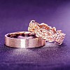 Wedding rings v1148 in Gold or Platinum Vintage Model