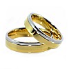 Wedding rings v010 in Yellow and White Gold