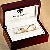 Wedding rings v015 in Gold or Platinum with Diamond