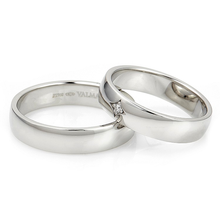 Platinum and Diamond Wedding Rings vp015