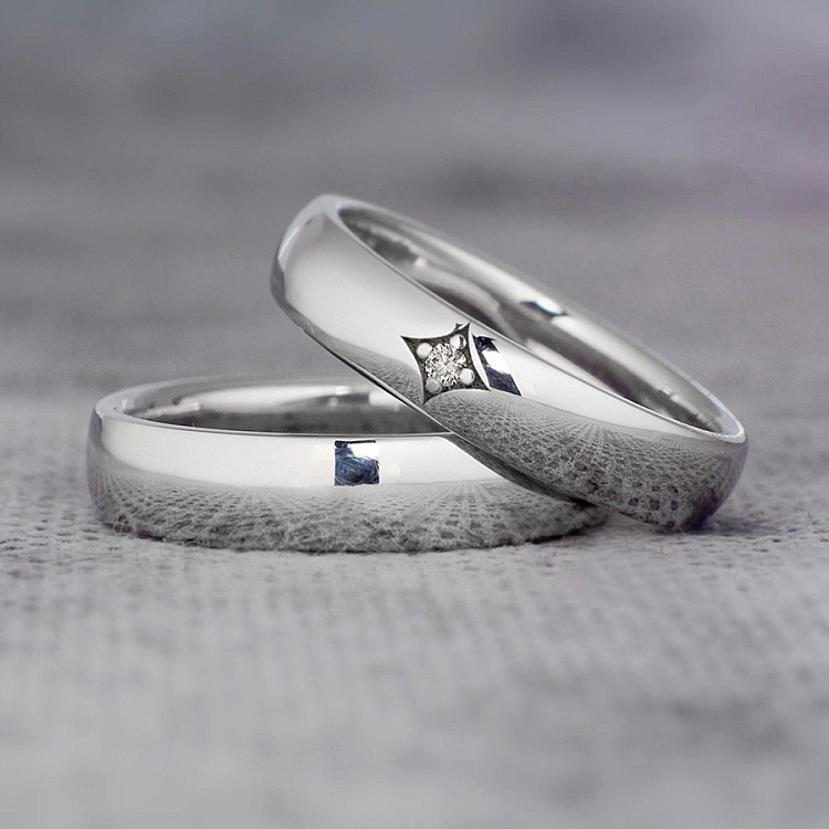 Platinum and Diamond Wedding Rings vp015