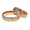 Wedding rings v047 in Gold with Diamonds