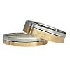 Wedding rings v0522 in Two Gold Colors