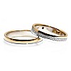 Wedding rings v073.1 Two-tone Gold with Diamonds