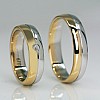 Wedding rings v073 Two-tone Gold with Diamond