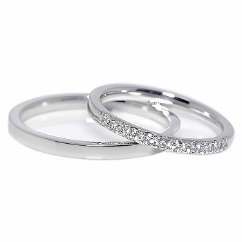 Platinum Wedding Rings with Diamonds vp079