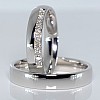 Wedding rings v080 in Gold or Platinum with Diamonds