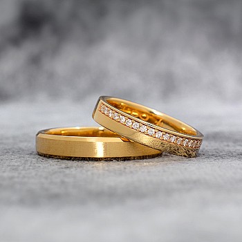 Wedding rings v0803 Classic in Gold or Platinum with Diamonds