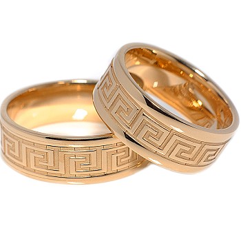 Gold v081 wedding rings