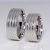 Wedding rings v082 in Gold or Platinum with Diamond