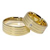 Wedding rings v082 in Gold or Platinum with Diamond