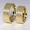 Wedding rings v082 in Gold or Platinum with Diamond