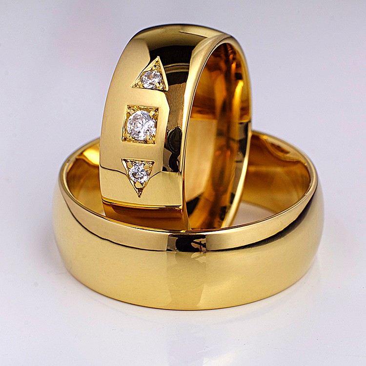 Wedding rings v098 in Gold or Platinum with Diamonds