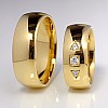 Wedding rings v098 in Gold or Platinum with Diamonds