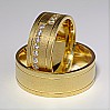 Wedding rings v103 in Gold or Platinum with Diamonds