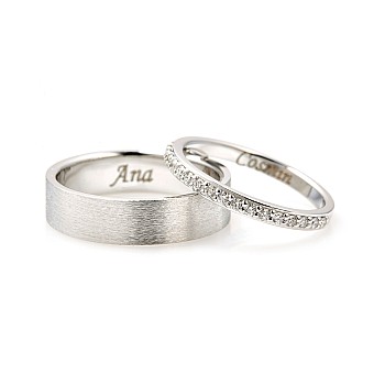 Wedding rings v110.2 in Gold or Platinum with Diamonds