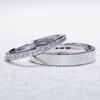 Platinum Wedding Rings with Diamonds vp110