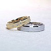 Wedding rings v1173 in Gold or Platinum with Diamonds