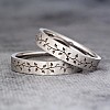 Wedding rings v1189 in Gold or Platinum with Laser Pattern Inspired by Nature