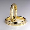 Wedding rings v119 in Gold with Diamonds