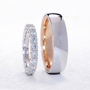 Wedding rings v1230 Model Verragio in Gold or Platinum with Diamonds