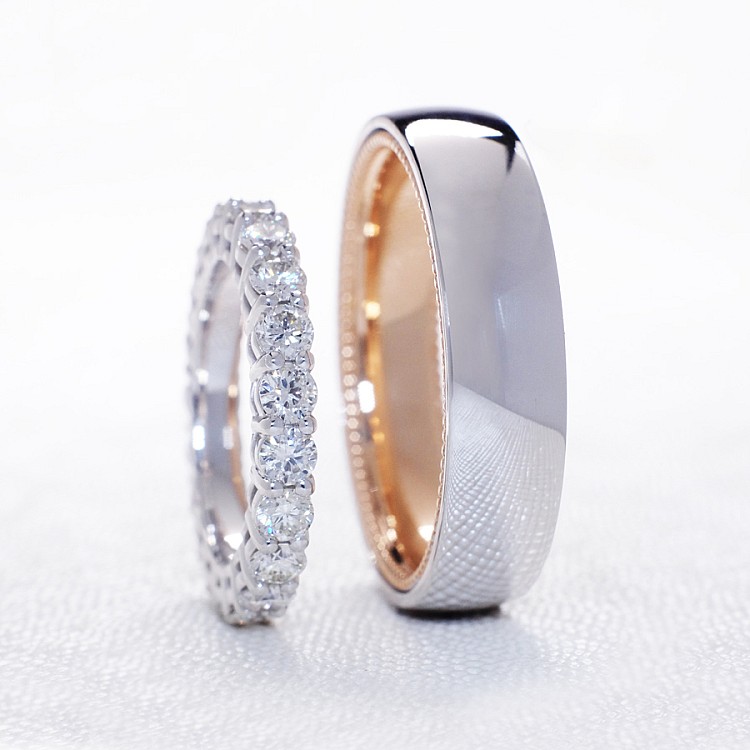 Wedding rings vp1230 Model Verragio in Platinum and Gold with Diamonds