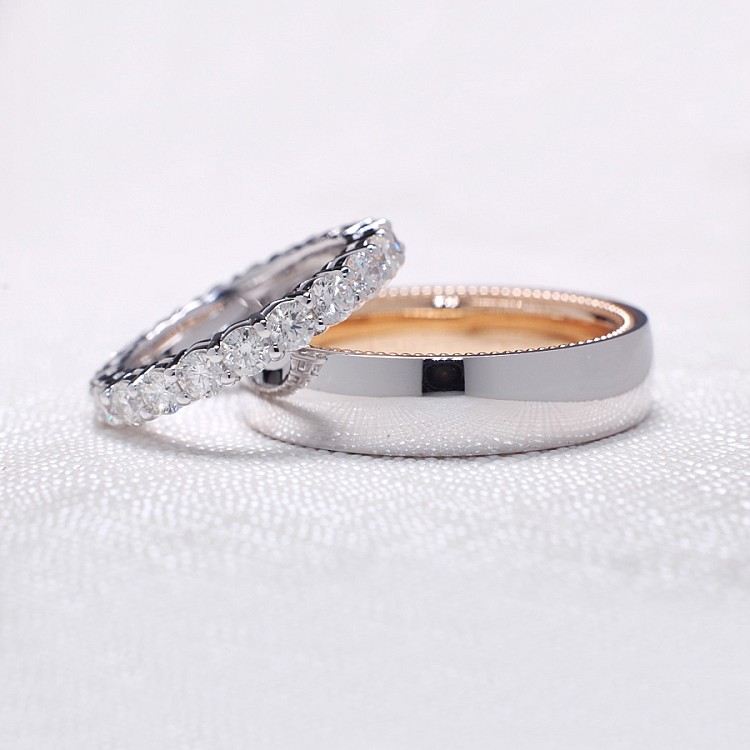 Wedding rings vp1230 Model Verragio in Platinum and Gold with Diamonds