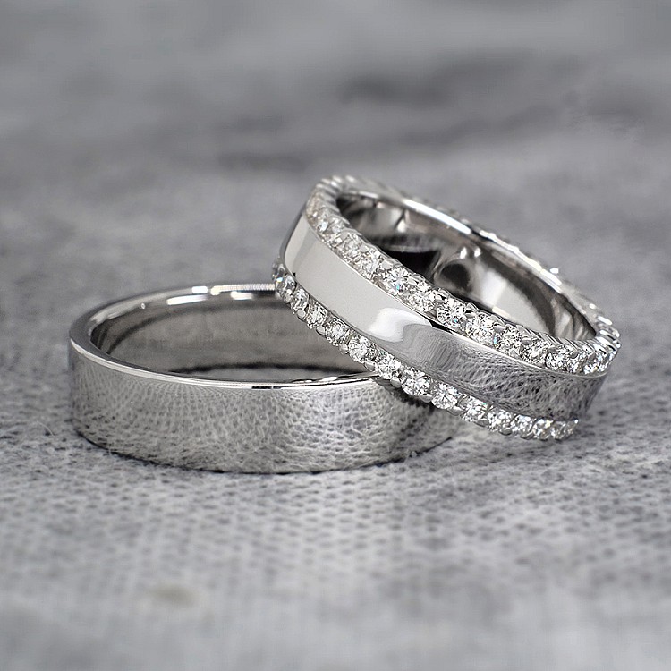 Platinum and Diamond Wedding Rings vp1241